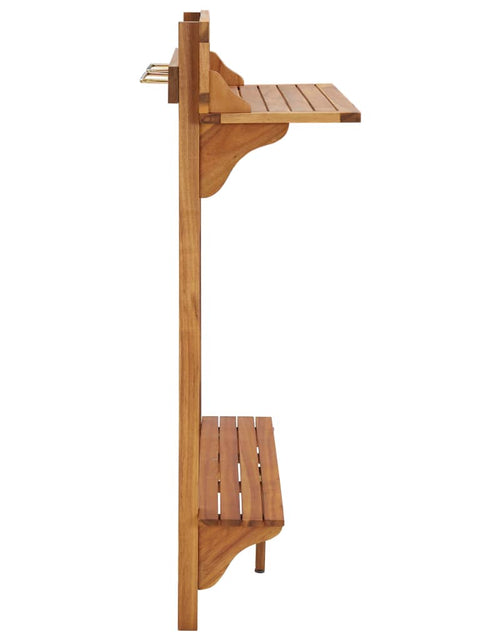 Загрузите изображение в средство просмотра галереи, Masă de bar pentru balcon, 90x37x122,5 cm, lemn masiv de acacia
