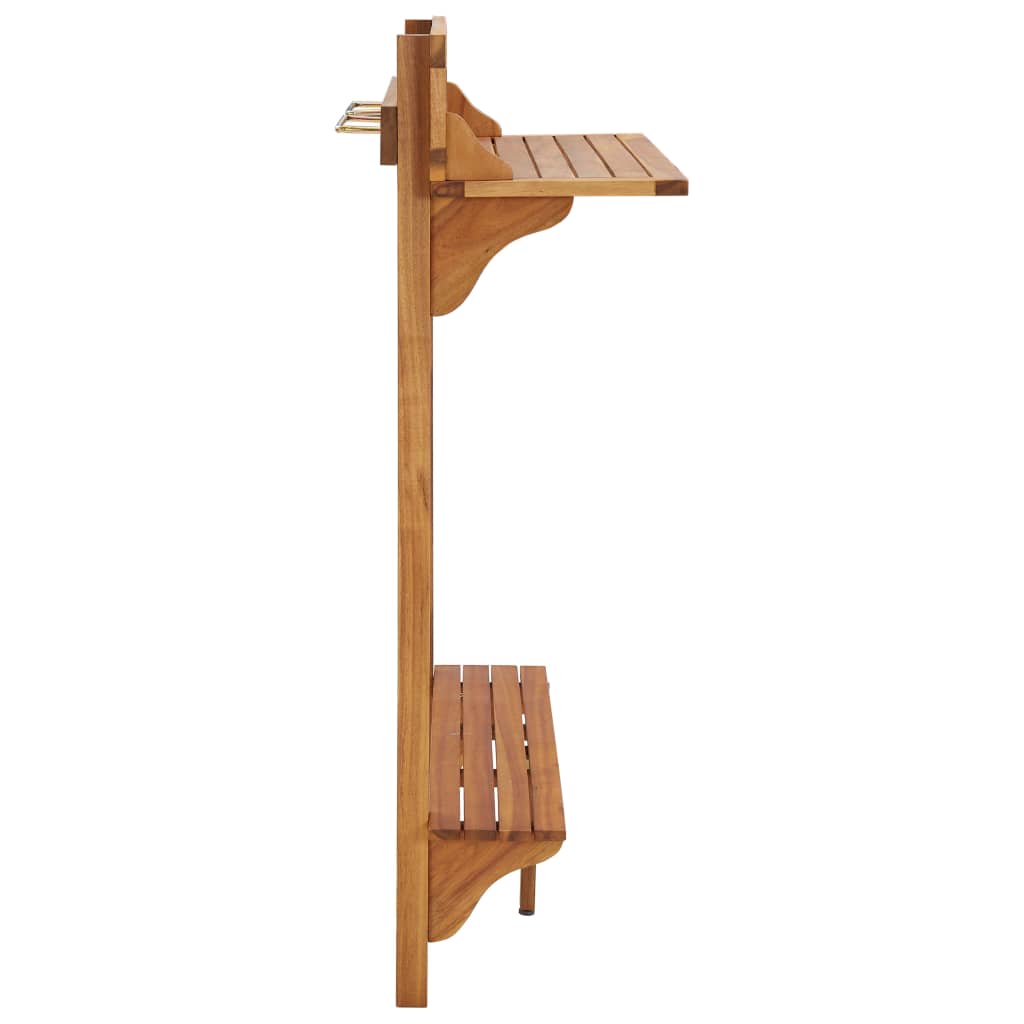 Masă de bar pentru balcon, 90x37x122,5 cm, lemn masiv de acacia