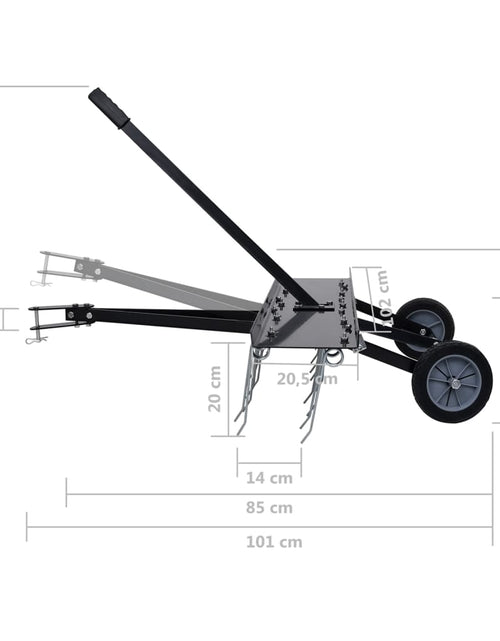 Încărcați imaginea în vizualizatorul Galerie, Scarificator pentru mașină de tuns iarbă ride-on, 100 cm
