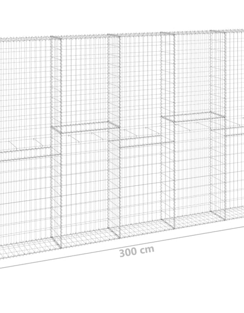 Загрузите изображение в средство просмотра галереи, Perete gabion cu capace, 300 x 30 x 200 cm, oțel galvanizat
