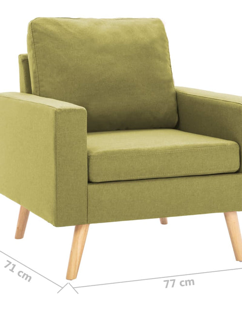 Încărcați imaginea în vizualizatorul Galerie, Set de canapele, 2 piese, verde, material textil
