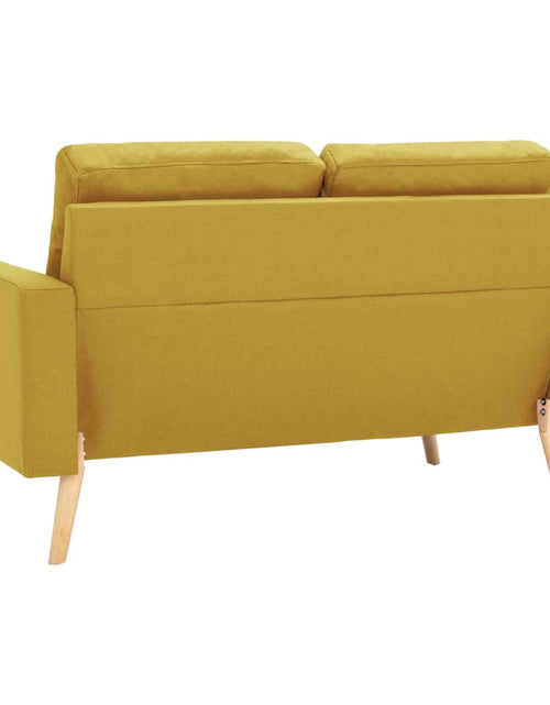Încărcați imaginea în vizualizatorul Galerie, Set de canapele, 2 piese, galben, material textil
