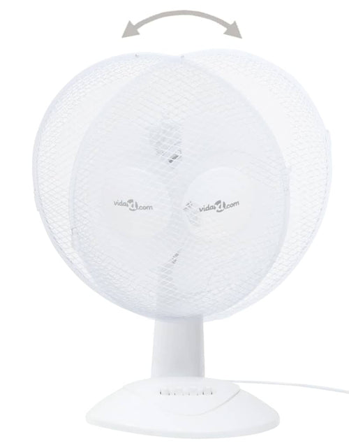 Încărcați imaginea în vizualizatorul Galerie, Ventilator de masă cu 3 viteze, alb, 30 cm, 40 W
