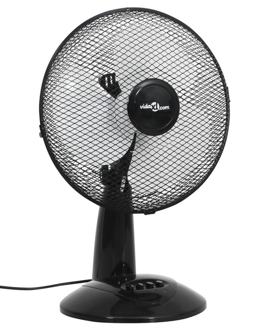 Încărcați imaginea în vizualizatorul Galerie, Ventilator de masă cu 3 viteze, negru, 30 cm, 40 W
