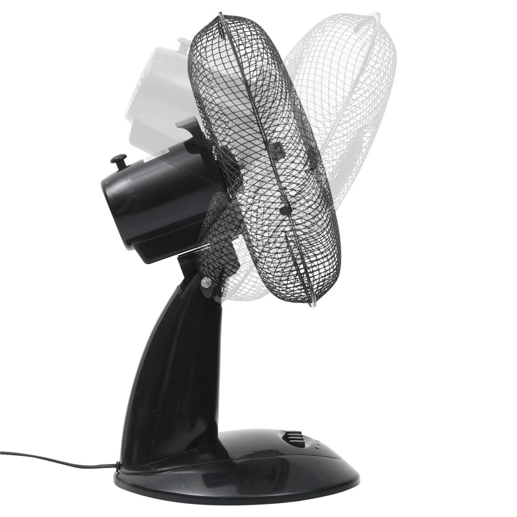 Ventilator de masă cu 3 viteze, negru, 30 cm, 40 W