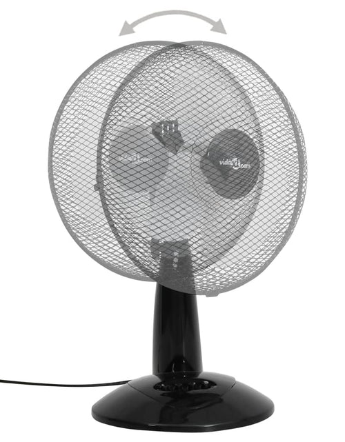 Încărcați imaginea în vizualizatorul Galerie, Ventilator de masă cu 3 viteze, negru, 30 cm, 40 W
