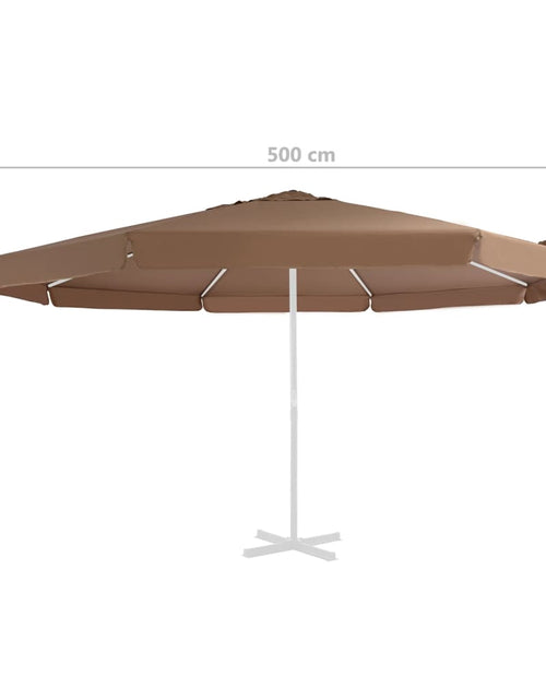 Загрузите изображение в средство просмотра галереи, Pânză de schimb umbrelă de soare de exterior nisipiu 500 cm
