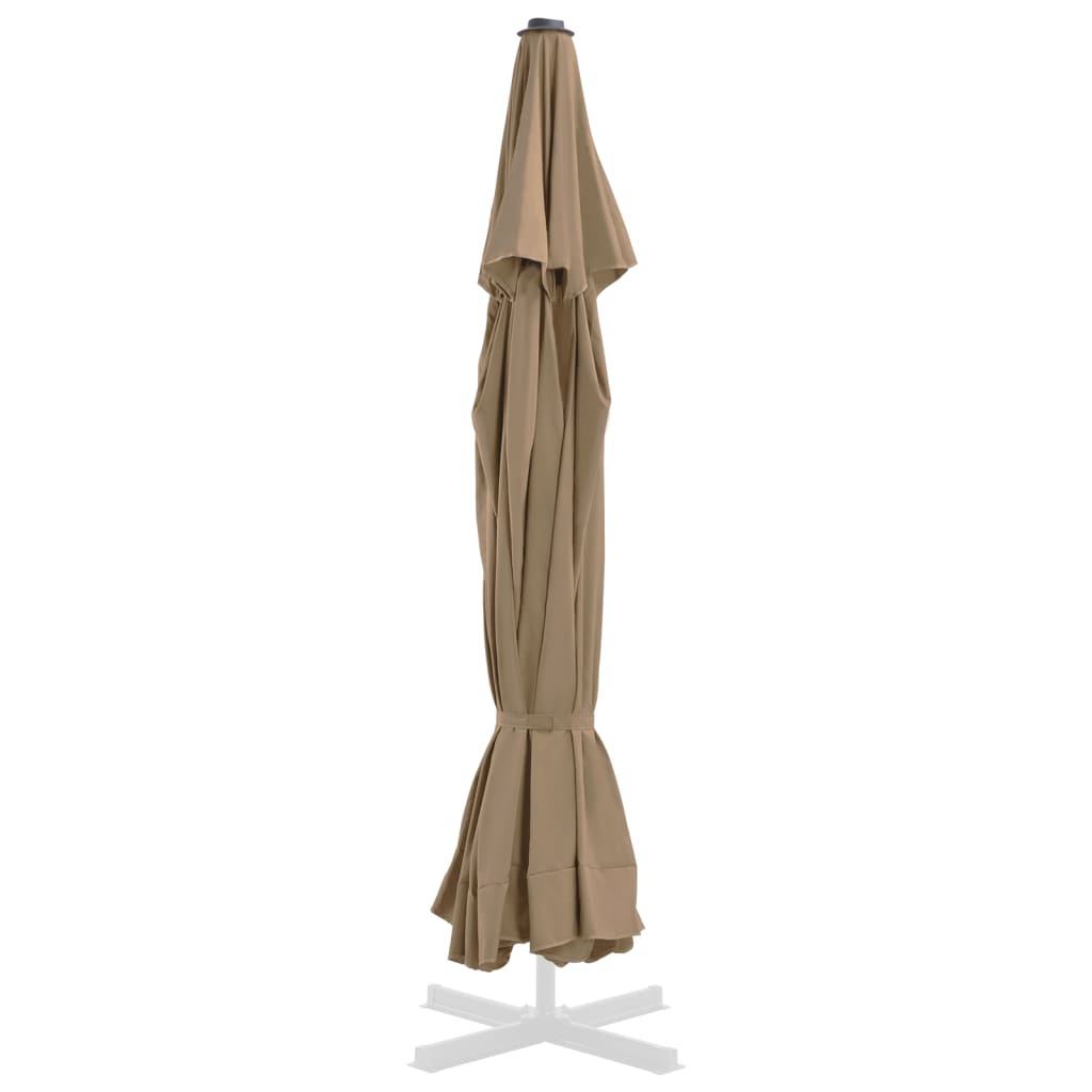 Pânză de schimb umbrelă de soare de exterior gri taupe 500 cm