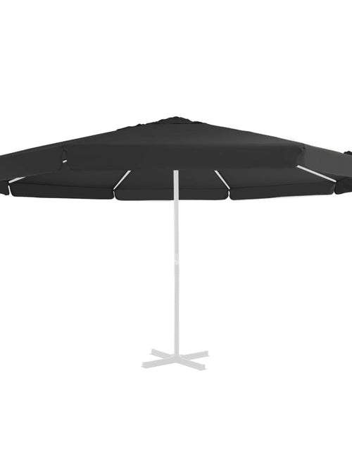 Загрузите изображение в средство просмотра галереи, Pânză de schimb umbrelă de soare de exterior negru 500 cm
