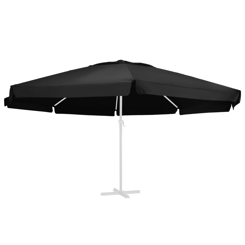 Pânză de schimb umbrelă de soare de grădină negru 600 cm