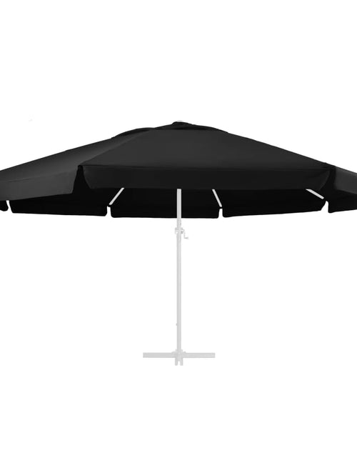 Încărcați imaginea în vizualizatorul Galerie, Pânză de schimb umbrelă de soare de grădină negru 600 cm
