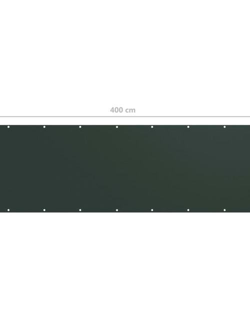 Încărcați imaginea în vizualizatorul Galerie, Paravan de balcon, verde închis, 120 x 400 cm, țesătură oxford
