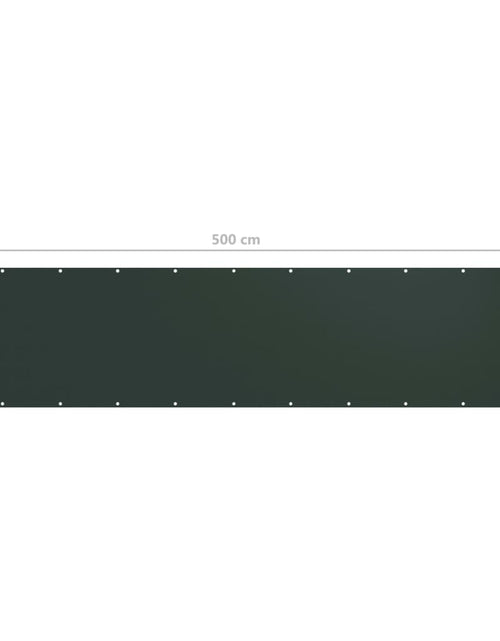 Încărcați imaginea în vizualizatorul Galerie, Paravan de balcon, verde închis, 120x500 cm, țesătură oxford
