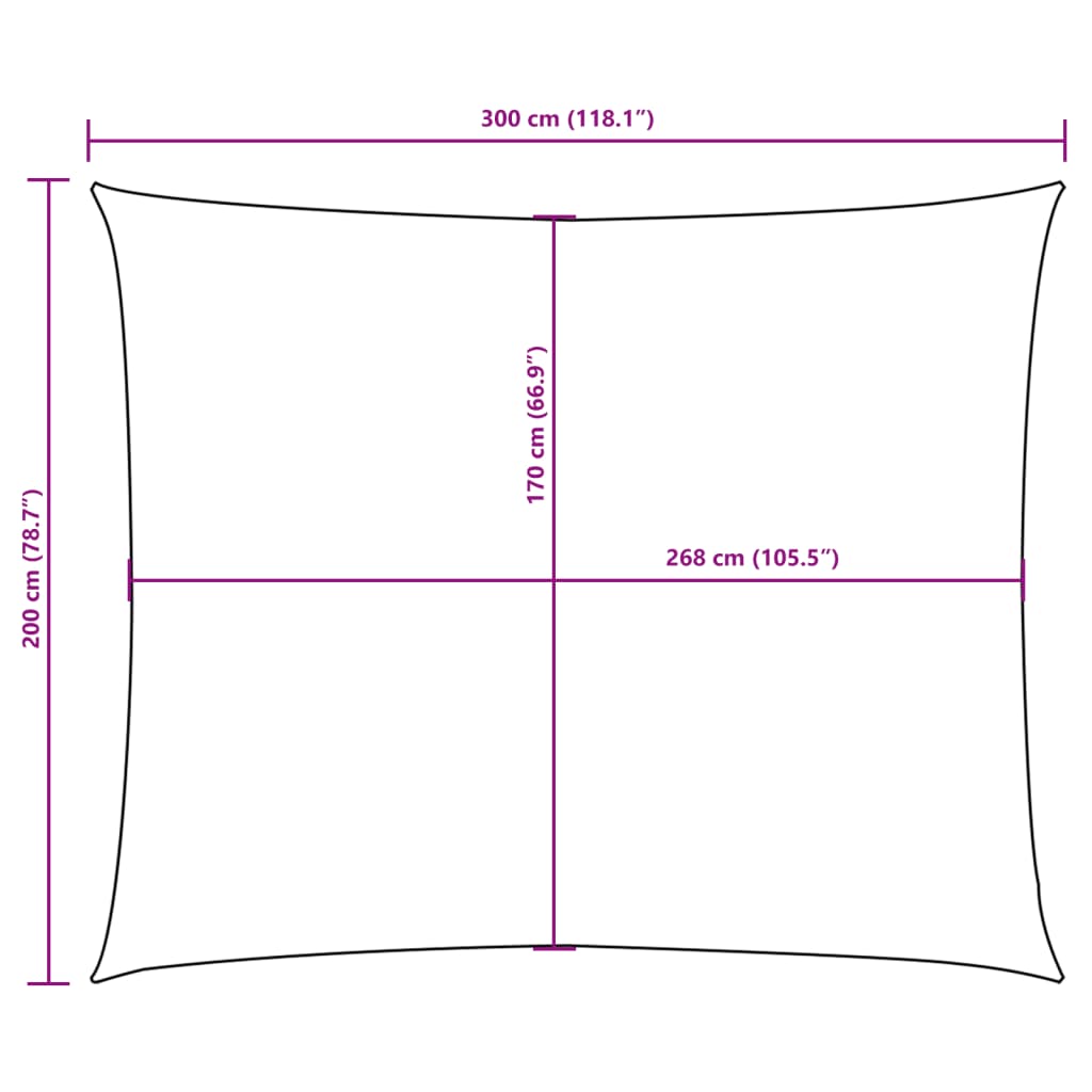 Parasolar, antracit, 2x3 m, țesătură oxford, dreptunghiular