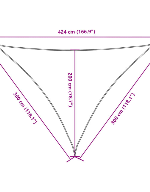 Загрузите изображение в средство просмотра галереи, Parasolar, bej, 3x3x4,24 m, țesătură oxford, triunghiular

