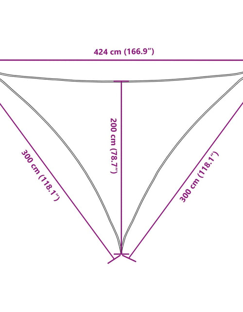 Загрузите изображение в средство просмотра галереи, Parasolar, crem, 3x3x4,24 m, țesătură oxford, triunghiular
