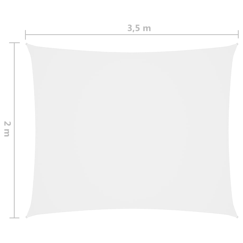 Parasolar, alb, 2x3,5 m, țesătură oxford, dreptunghiular