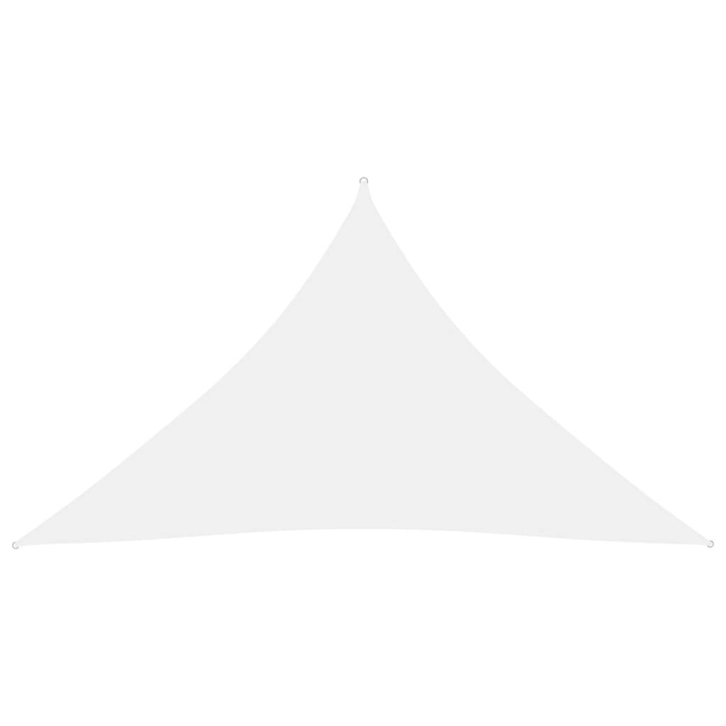 Pânză parasolar alb 2,5x2,5x3,5 m țesătură oxford triunghiular