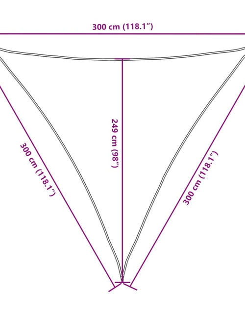 Încărcați imaginea în vizualizatorul Galerie, Parasolar, alb, 3x3x3 m, țesătură oxford, triunghiular
