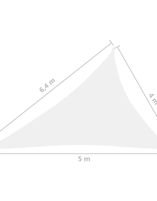 Încărcați imaginea în vizualizatorul Galerie, Pânză parasolar, alb, 4x5x6,4 m, țesătură oxford, triunghiular
