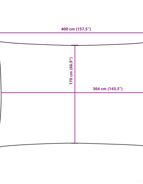 Încărcați imaginea în vizualizatorul Galerie, Pânză parasolar gri taupe 2x4 m țesătură oxford dreptunghiular
