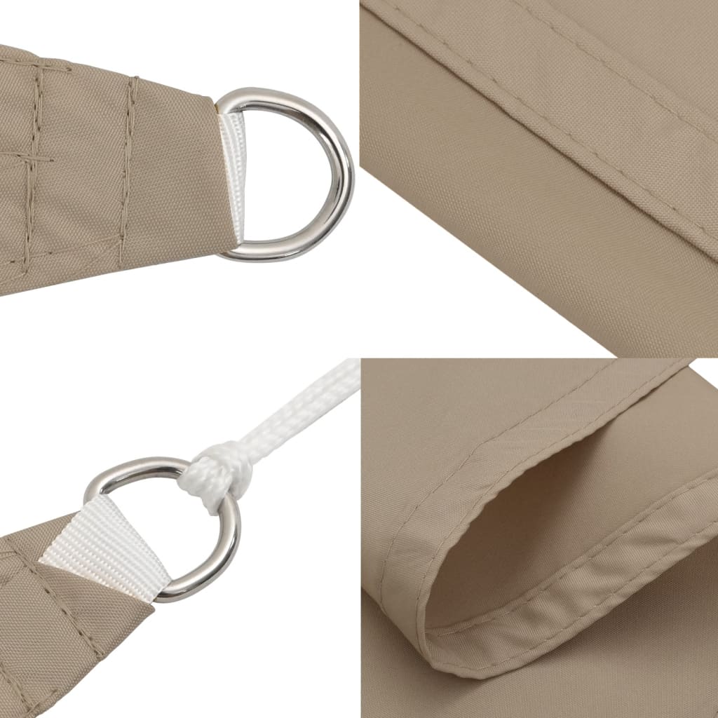 Pânză parasolar gri taupe 2,5x4 m textil oxford dreptunghiular