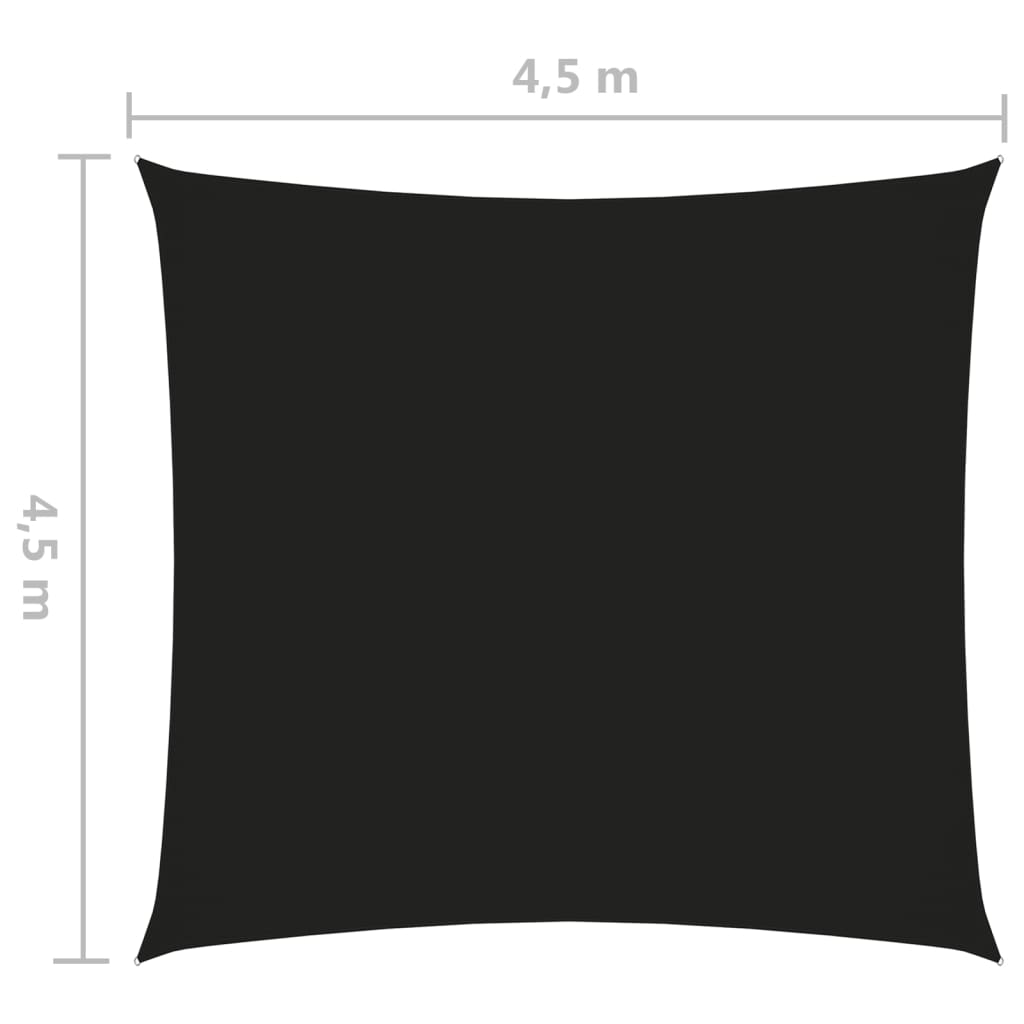 Parasolar, negru, 4,5x4,5 m, țesătură oxford, pătrat