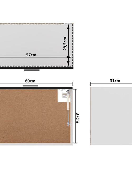 Загрузите изображение в средство просмотра галереи, Dulap suspendat, negru, 60 x 31 x 40 cm, lemn prelucrat
