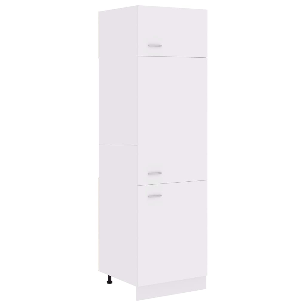 Dulap de frigider, alb, 60x57x207 cm, lemn prelucrat