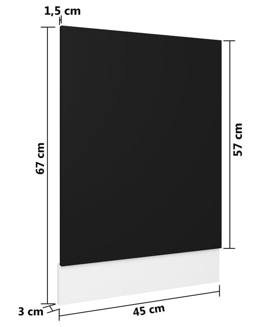 Încărcați imaginea în vizualizatorul Galerie, Panou mașină de spălat vase, negru, 45 x 3 x 67 cm, PAL
