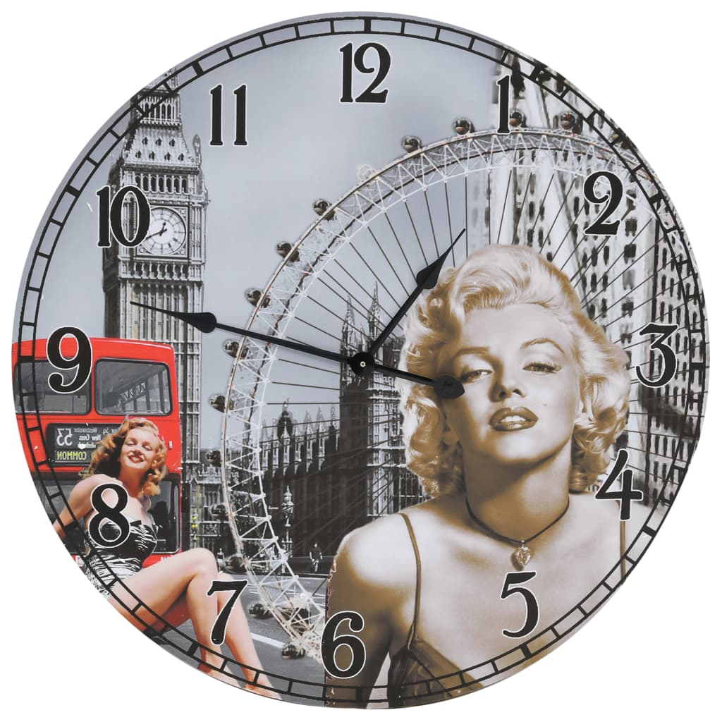 Ceas de perete vintage Marilyn Monroe, 60 cm