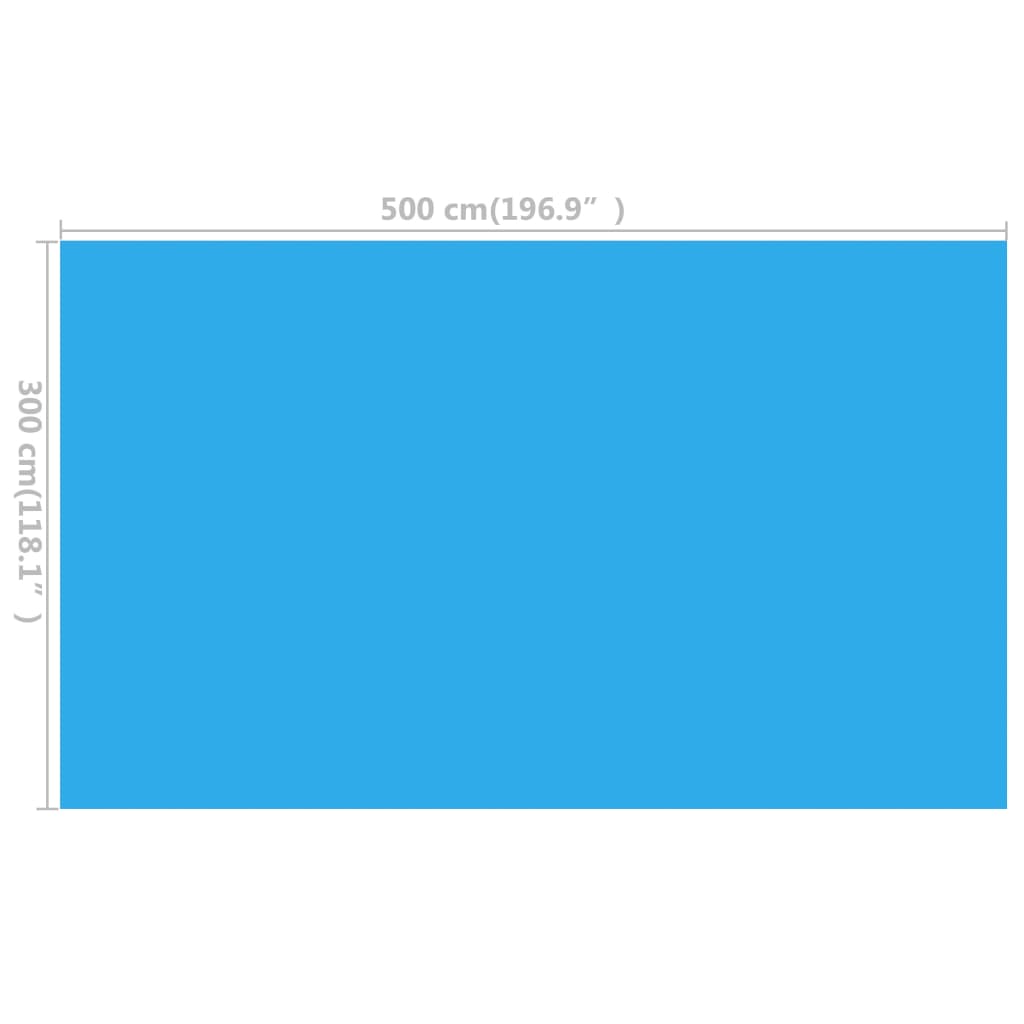 Prelată de piscină, albastru, dreptunghiular, 500 x 300 cm, PE