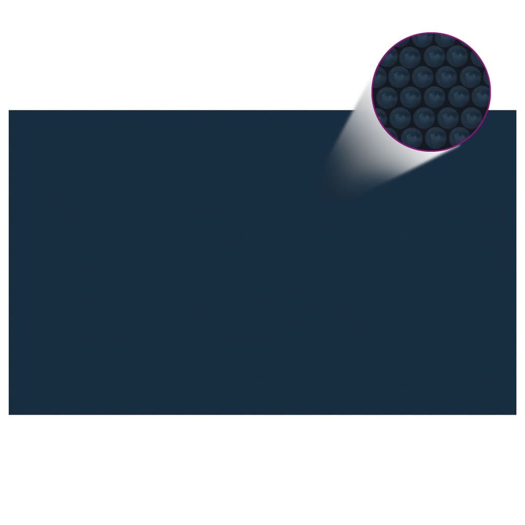 Folie solară plutitoare piscină, negru/albastru, 500x300, PE