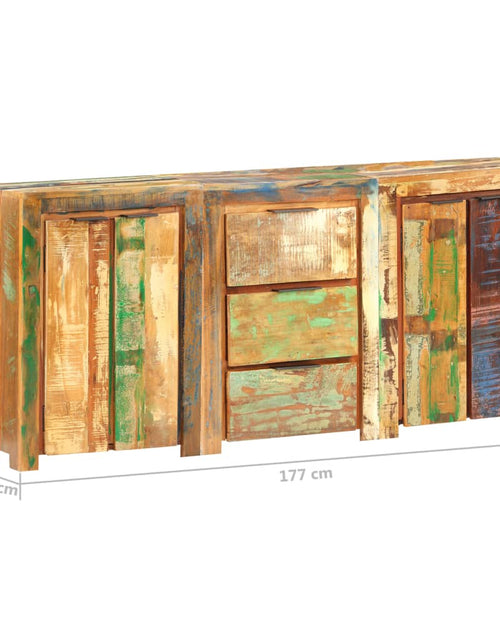 Загрузите изображение в средство просмотра галереи, Servantă cu 3 sertare și 4 uși, lemn masiv reciclat
