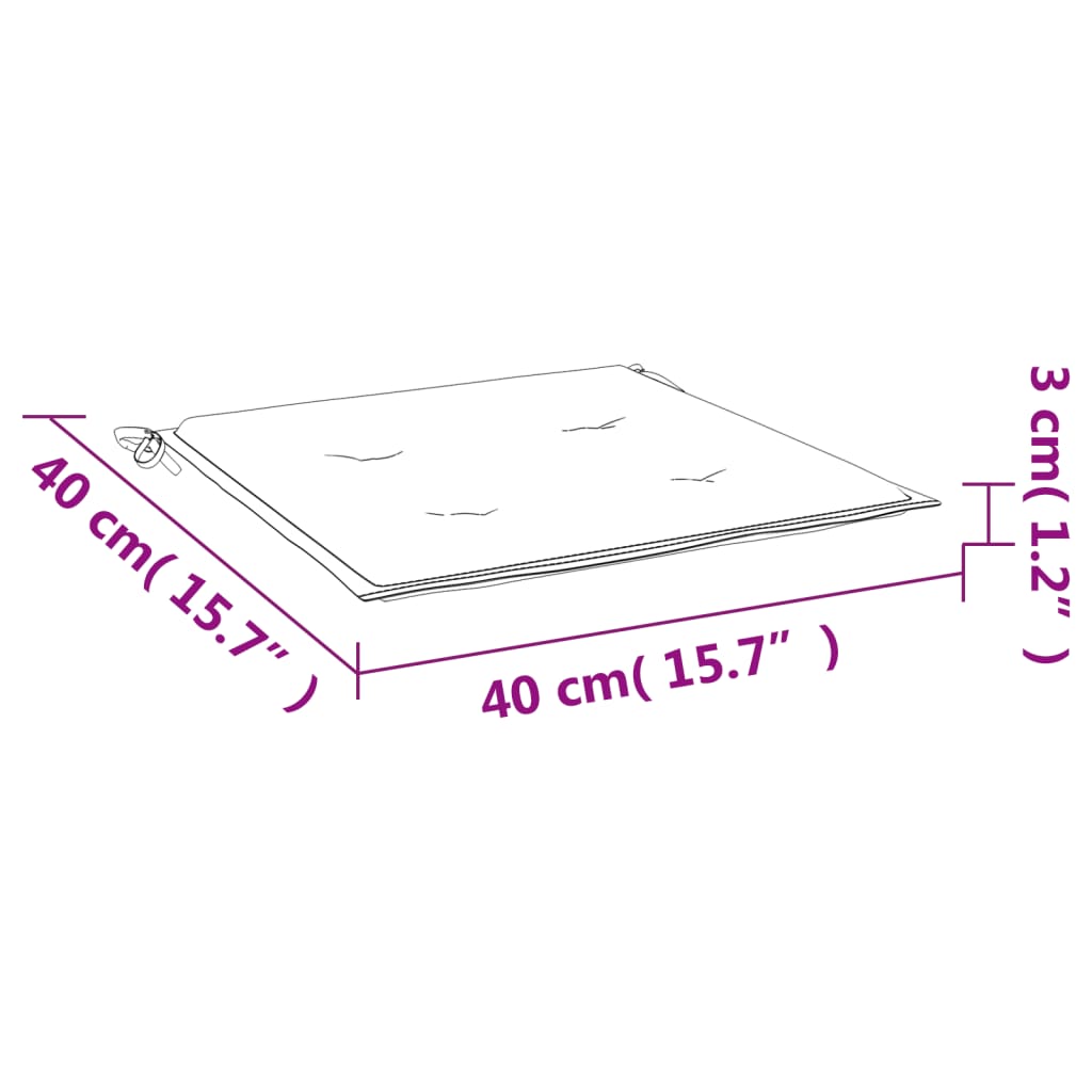 Perne scaune grădină 6 buc. gri 40x40x3 cm țesătură Oxford