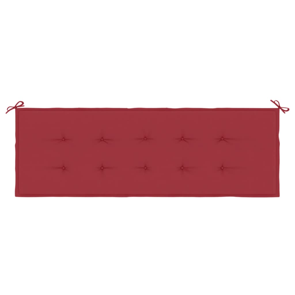 Pernă de bancă de grădină, roșu, 150x50x3 cm, textil oxford