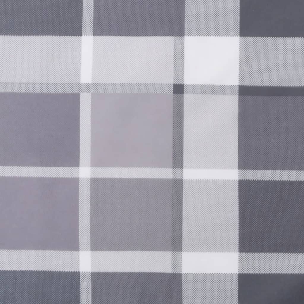 Pernă bancă de grădină, gri carouri, 180x50x3 cm, textil Oxford