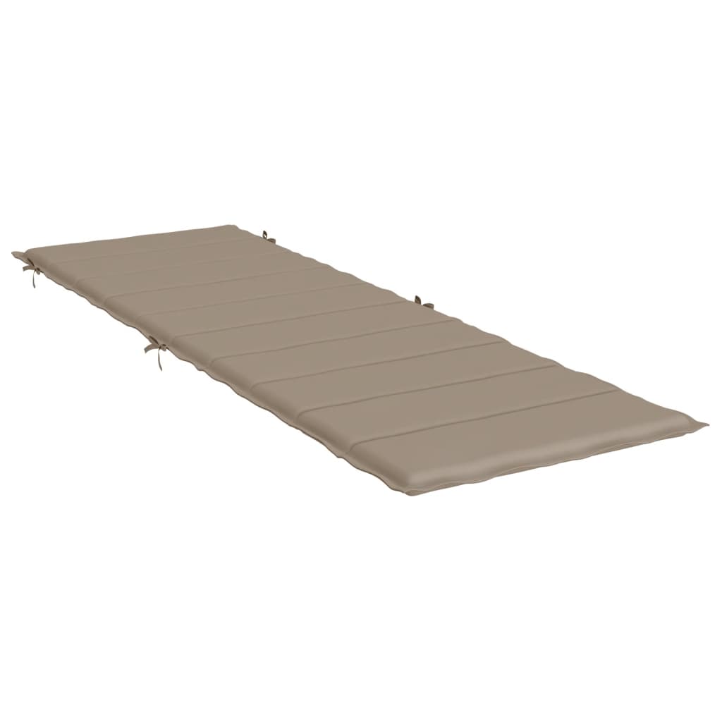 Pernă de șezlong, gri taupe, 186x58x3 cm, textil oxford