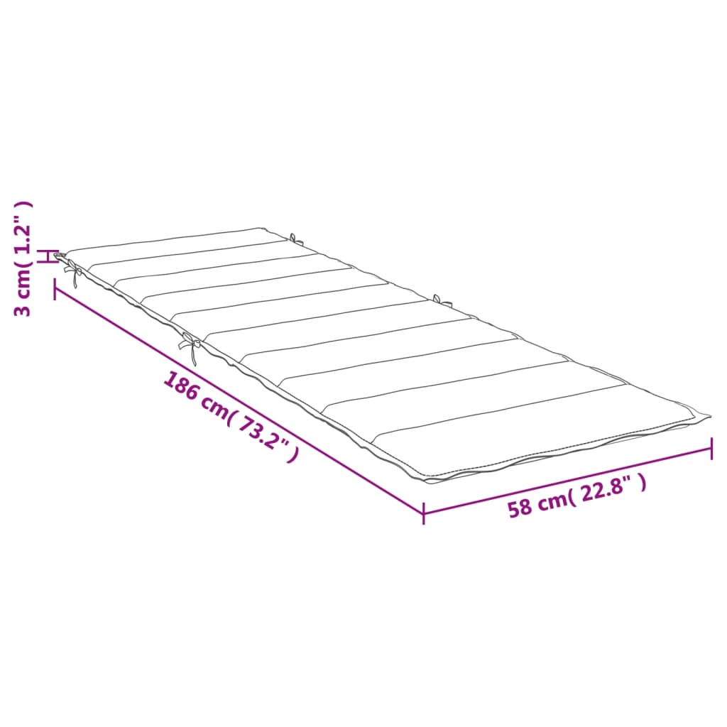 Pernă de șezlong, roșu vin, 186x58x3 cm, textil oxford