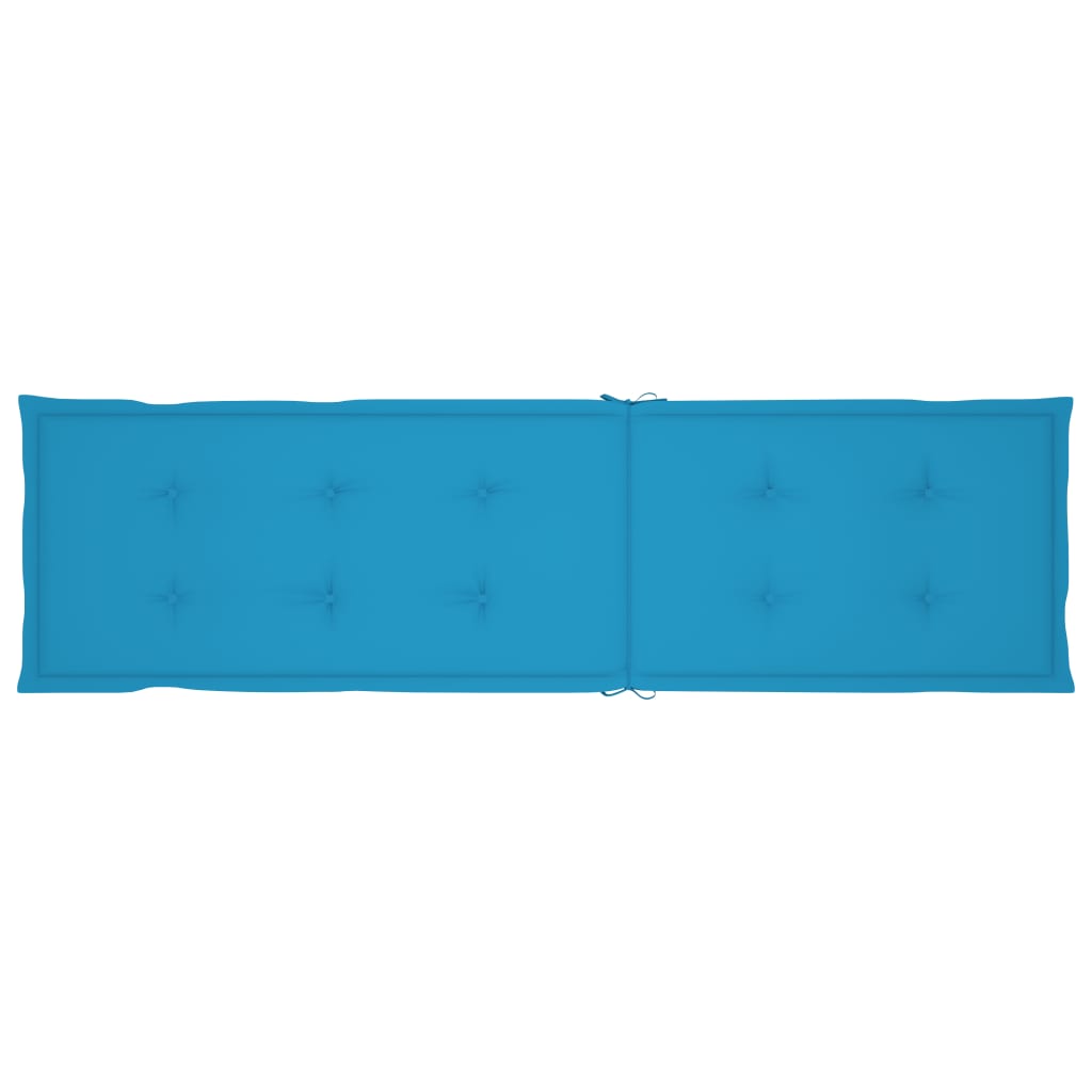 Pernă de șezlong, albastru, (75+105) x 50 x 4 cm