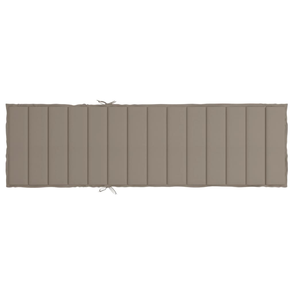 Pernă de șezlong, gri taupe, 200x60x3 cm, textil oxford