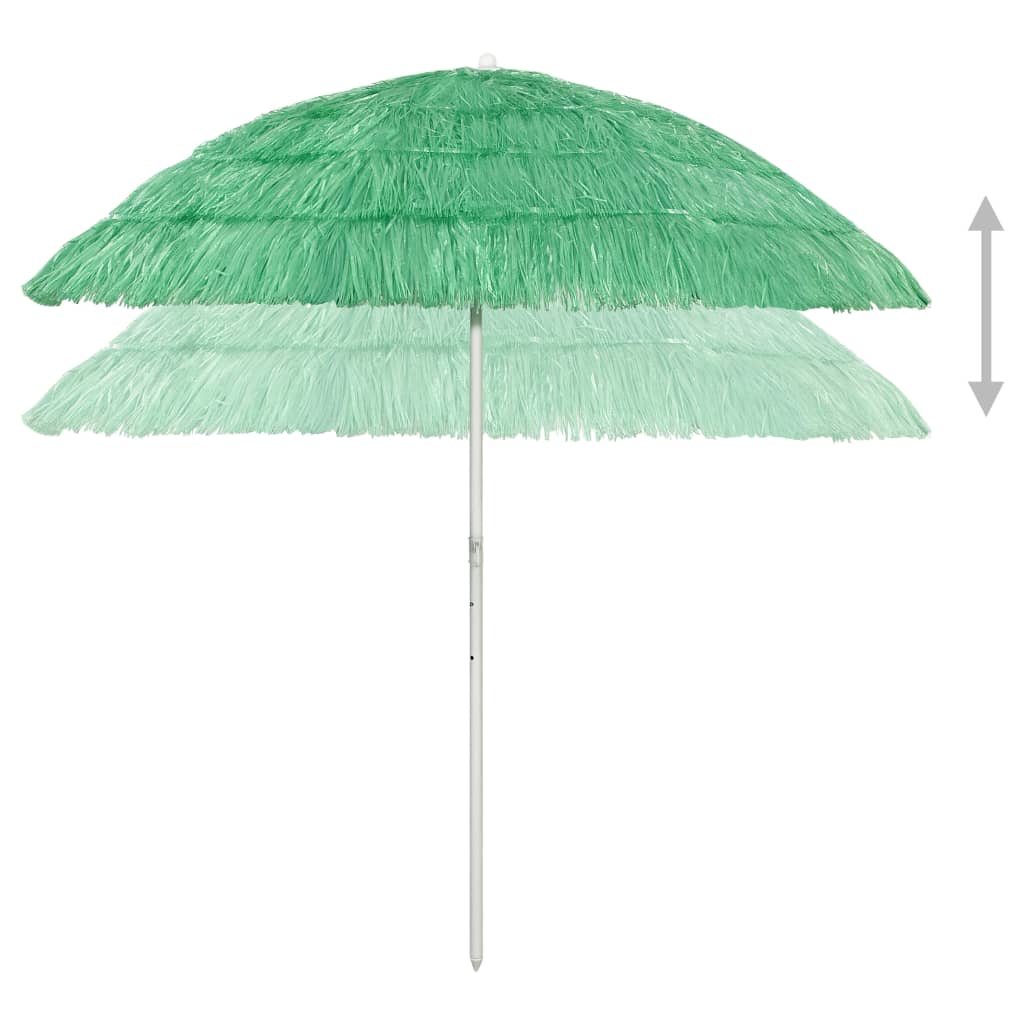 Umbrelă de soare de plajă Hawaii, verde, 240 cm