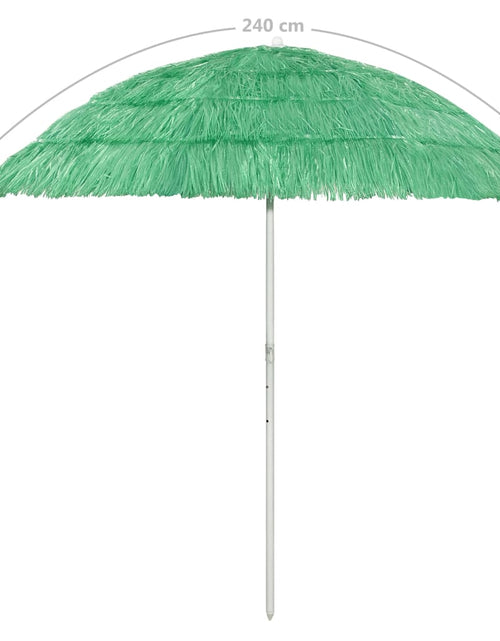 Încărcați imaginea în vizualizatorul Galerie, Umbrelă de soare de plajă Hawaii, verde, 240 cm
