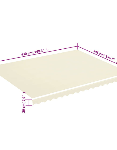 Загрузите изображение в средство просмотра галереи, Pânză de rezervă copertină, crem, 4,5x3,5 m
