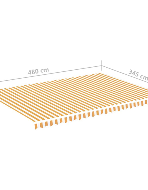Încărcați imaginea în vizualizatorul Galerie, Pânză de rezervă copertină, galben și alb, 5x3,5 m
