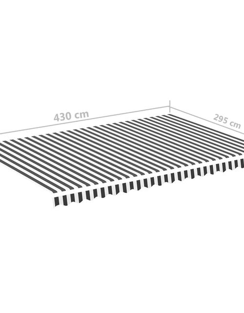 Încărcați imaginea în vizualizatorul Galerie, Pânză de rezervă copertină, antracit și alb, 4,5x3 m
