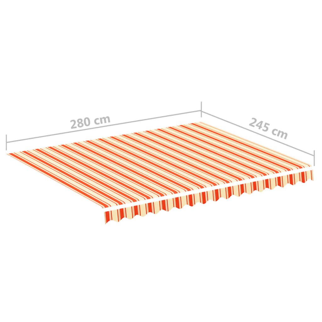 Pânză de rezervă copertină, galben și portocaliu, 3x2,5 m