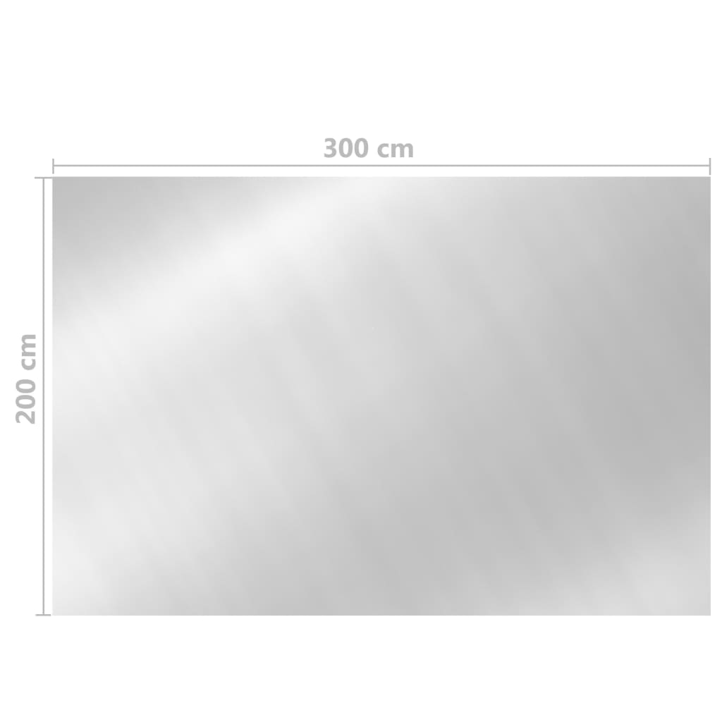 Prelată de piscină, argintiu, 300x200 cm, PE