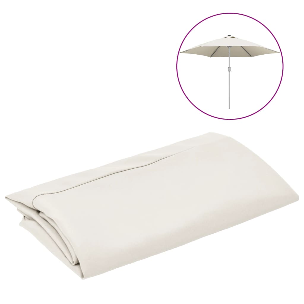 Pânză de schimb umbrelă de soare de exterior alb nisipiu 300 cm