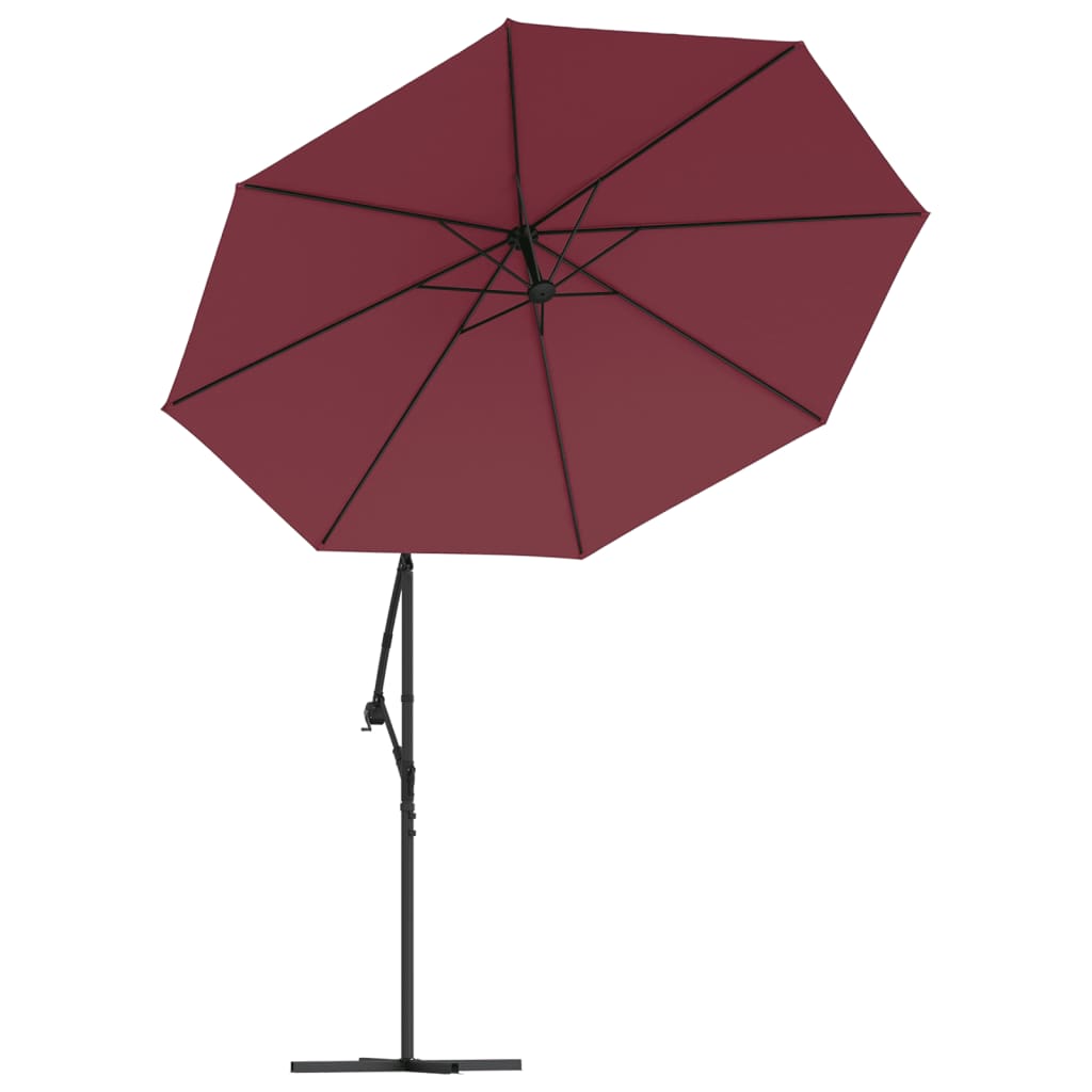 Pânză de schimb umbrelă de soare consolă, roșu bordo, 300 cm